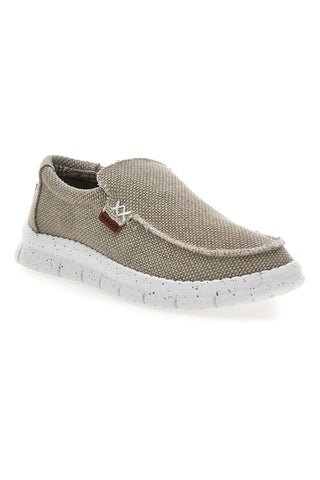 Beige Stoff Slipper mit heller Sohle Max dillan MXM419907