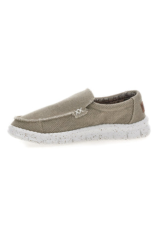 Beige Stoff Slipper mit heller Sohle Max dillan MXM419907