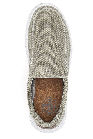 Beige Stoff Slipper mit heller Sohle Max dillan MXM419907
