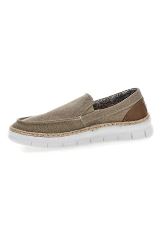 Taupe Stoff Slipper mit kontrastierendem Absatz Max dillan MXM518A66