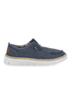 Blaue Stoff Slipper mit Max Dillan Schnürsenkeln WALLY BIG CVS