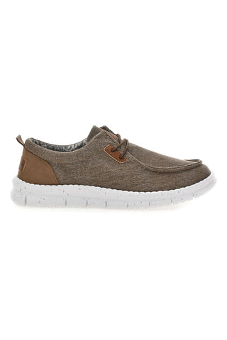 Taupe Stoff Slipper mit Schnürsenkeln Max dillan MXM518A68