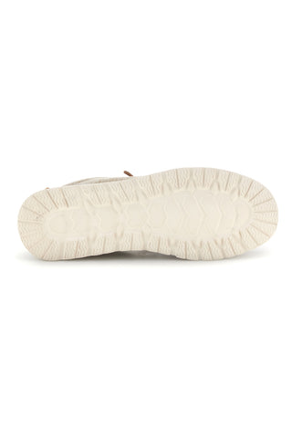 Mocassini beige in tessuto con lacci Ferre FU330