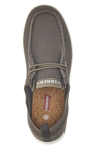 Braune Mokassins mit Obermaterial aus Stoff Carrera CAM85109F6868P