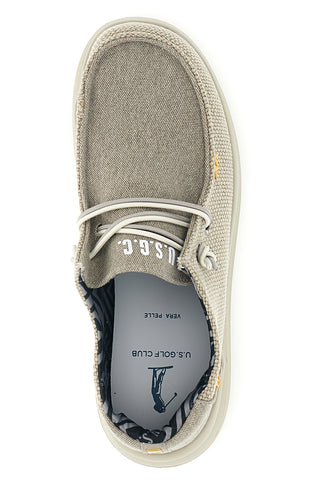 Mocassini beige con lacci U.s. golf club S2694US4636