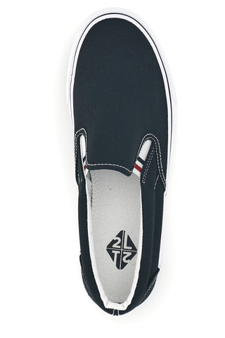 Sneakers Slip-On Nere in Tessuto 2t2l 24X030