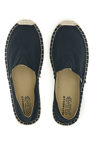 Espadrillas nere in tessuto Pittarello sun SGMS2510
