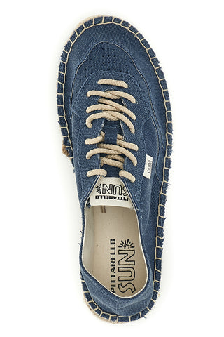 Espadrillas blu con lacci in tessuto Pittarello sun SGMS2508