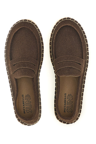Espadrillas marroni in tessuto Pittarello sun SG24L313