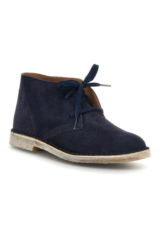 Blaue Schnürstiefeletten aus Leder Ptr 2902