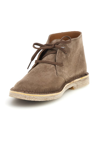 Taubenfarbene Schnürstiefeletten aus Leder Ptr 2902