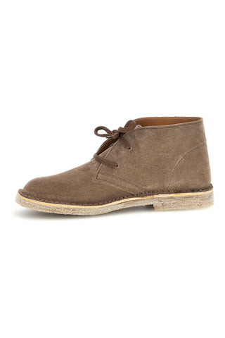 Taubenfarbene Schnürstiefeletten aus Leder Ptr 2902