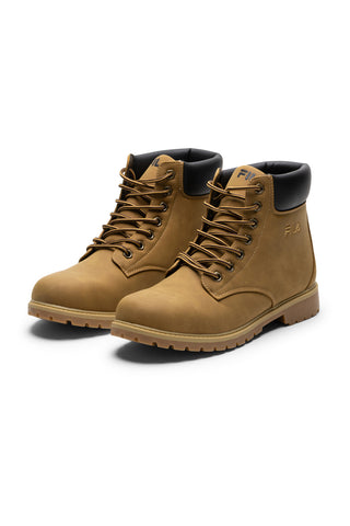 Beigefarbene Stiefeletten mit gepolstertem Kragen: Fila Maverick Mid