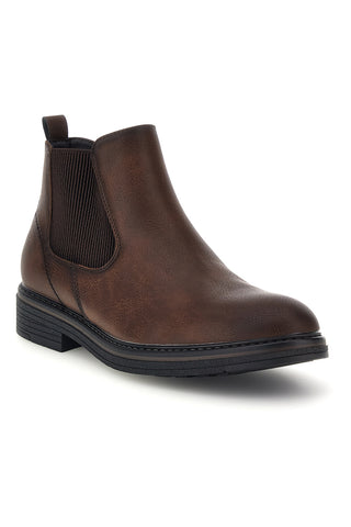 Stivaletti Chelsea marroni con zip laterale e suola a contrasto Jerpoint 2Y5285