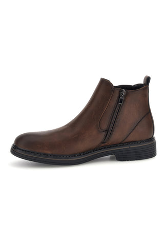 Stivaletti Chelsea marroni con zip laterale e suola a contrasto Jerpoint 2Y5285