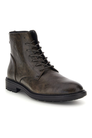 Stivaletti kaki stringati effetto vissuto con zip laterale Jerpoint 9Y1737