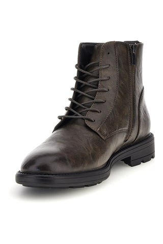 Stivaletti kaki stringati effetto vissuto con zip laterale Jerpoint 9Y1737