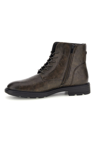 Stivaletti kaki stringati effetto vissuto con zip laterale Jerpoint 9Y1737