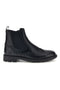 Stivaletti Chelsea neri effetto stropicciato con decori brogue Johes land 9Y1736