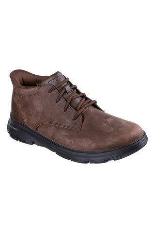 Braune Slip-Ins-Stiefeletten von Skechers Arch Fit Garza Ridley