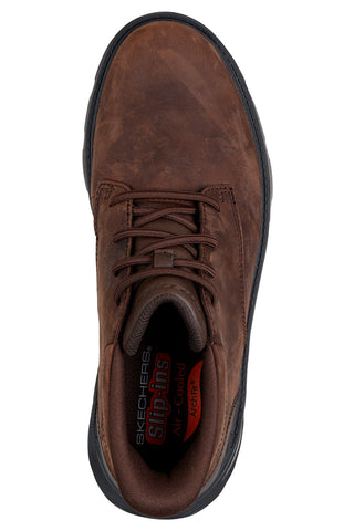 Braune Slip-Ins-Stiefeletten von Skechers Arch Fit Garza Ridley
