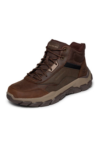 Scarponcini marroni con suola Goodyear Skechers Santoro Hopkins