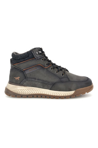 Sneakers alte grigie con colletto imbottito e dettagli a contrasto Mustang 36M0021004