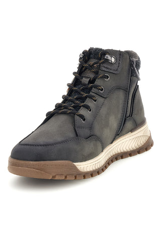 Sneakers alte grigie con colletto imbottito e dettagli a contrasto Mustang 36M0021004