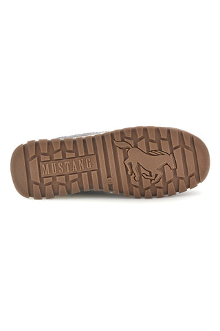 Sneakers alte grigie con colletto imbottito e dettagli a contrasto Mustang 36M0021004