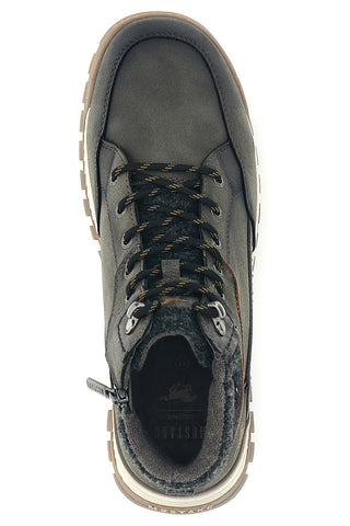 Sneakers alte grigie con colletto imbottito e dettagli a contrasto Mustang 36M0021004