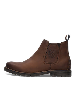 Braune Chelsea-Stiefeletten aus Leder von Bugatti 321AYF3212006300