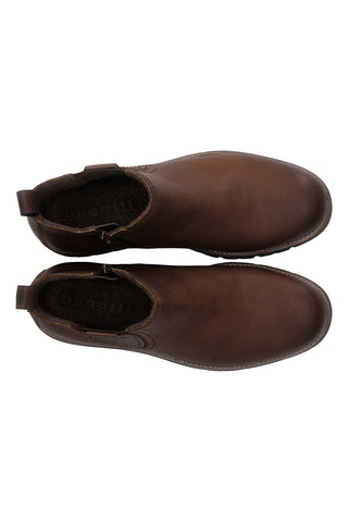 Braune Chelsea-Stiefeletten aus Leder von Bugatti 321AYF3212006300