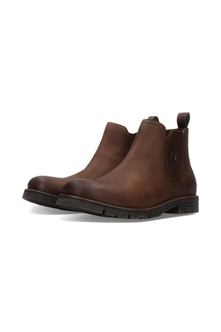 Braune Chelsea-Stiefeletten aus Leder von Bugatti 321AYF3212006300