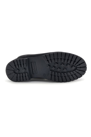 Scarponcini neri in nabuk con lacci Wrangler 2026305411A