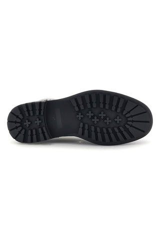 Schwarze Schnürstiefeletten mit Reißverschluss und Profilsohle von Johes Land 200381