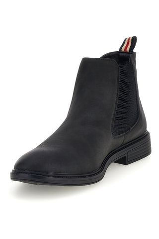 Schwarze Chelsea-Stiefeletten mit elastischen Einsätzen von Johes Land 180111