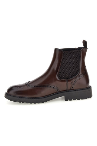 Stivaletti marroni Chelsea con lavorazione brogue Johes Land 1681312