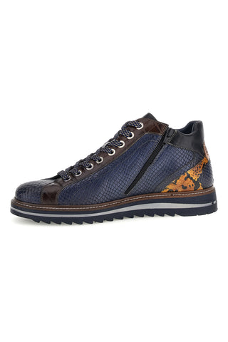 Stringete Alte Blu in Pelle con Dettaglio Pitonato Pittarello eco 26276052