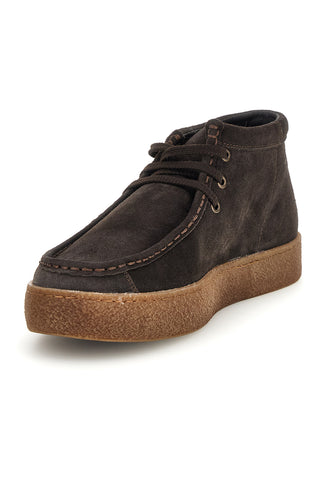 Scarpe stringate alte Marroni in Camoscio con Suola Crepe Pittarello eco 262260056