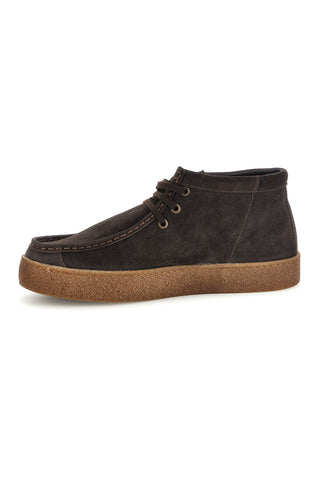 Scarpe stringate alte Marroni in Camoscio con Suola Crepe Pittarello eco 262260056