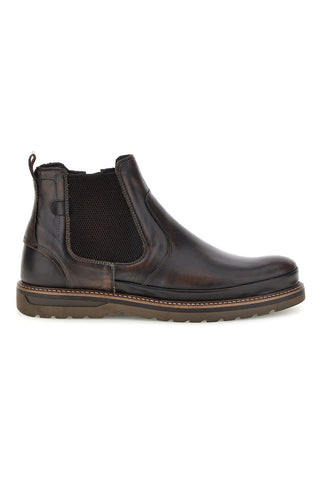 Braune Beatles-Stiefeletten mit Gummizug von Pittarello, Art.-Nr. 262480052