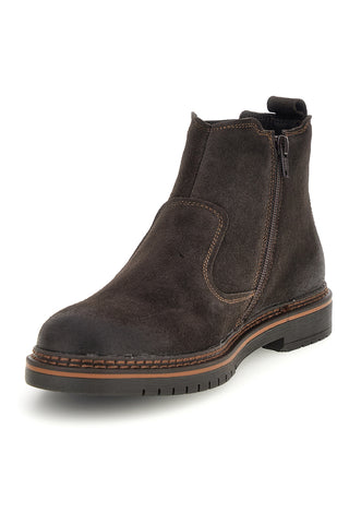 Braune Beatles-Stiefeletten aus Leder mit Gummizug von Pittarello, Art.-Nr. 262520020