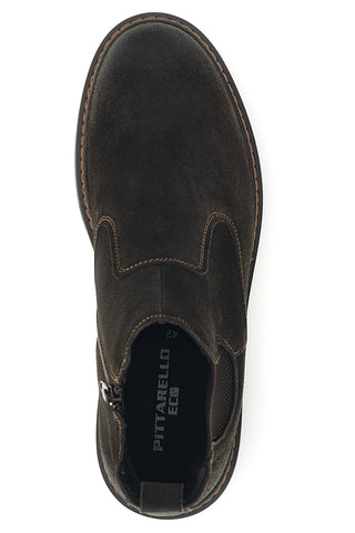 Braune Beatles-Stiefeletten aus Leder mit Gummizug von Pittarello, Art.-Nr. 262520020