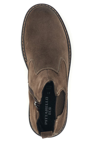 Braune Chelsea-Stiefeletten aus Leder mit Gummizug, Pittarello Eco 262520020