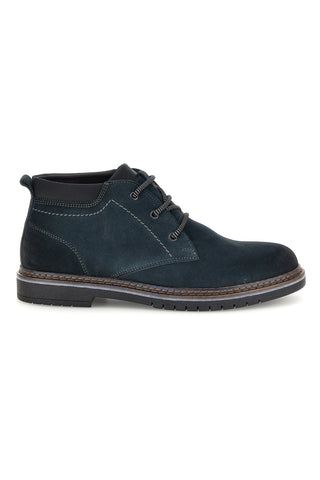 Polacchini Blu in Pelle con Lacci Pittarello eco 262520024