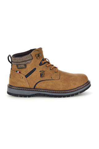Anfibi cuoio con lacci e suola carrarmato Marina militare MM973