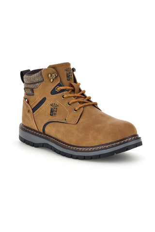 Anfibi cuoio con lacci e suola carrarmato Marina militare MM973