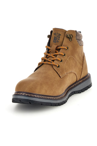 Anfibi cuoio con lacci e suola carrarmato Marina militare MM973