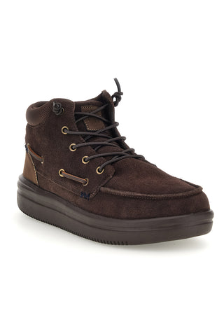 Polacchine marroni in camoscio con lacci Marina militare Mm1721