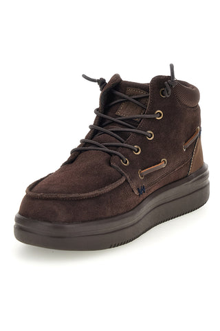 Polacchine marroni in camoscio con lacci Marina militare Mm1721